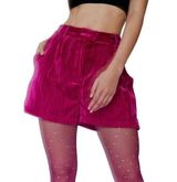 Nasty Gal Hot Pink Barbiecore Velvet High Waisted Tailored Shorts Size 10 Photo 0