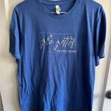 Glo Getter The Spray Tan Bar Bella+Canvas Blue T-Shirt Size L Photo 0