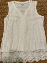 Charter Club White Lace Top Photo 0