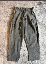 Army Green Paper Bag Style Pants Woman's Size S Photo 0