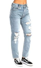 RVCA  Piper High Rise Distressed Jean Photo 0