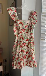 White Floral Sun Dress Photo 0