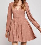 BCBGeneration  Dusty Pink Star Print Cocktail Dress Photo 0