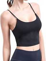 Black Crop Workout Top Size M Photo 0