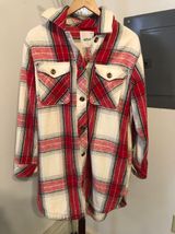 American Eagle Plaid Long Coat Photo 0