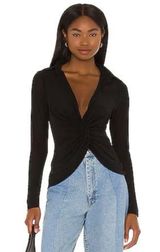 Superdown Deja Twist Front Top Black Photo 0