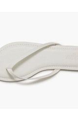 J.Crew faux leather sandals Easy summer flip-flops, white size 8 new classic Photo 0