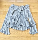American Eagle Blue Blouse Photo 0