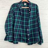J. Crew Cotton Plaid Long Sleeve Button Up Flannel Shirt Size S Photo 0