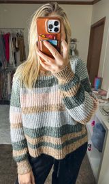 C&C California Striped Colorblock Fall Fashion Sweater Photo 0