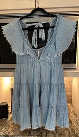 Free People Dress Denim Mini Photo 0