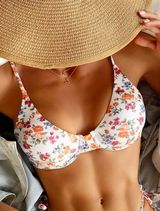 Bikini Top Ditsy Floral Underwire New Multi Size M Photo 0