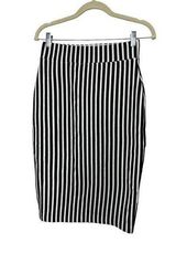 Athleta  Black & White Striped Pencil Skirt SIZE SMALL Photo 0