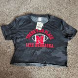 NWT  Cropped Nebraska Huskers Shirt Photo 0