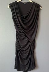 Armani Exchange Black Shimmer Mini Dress Photo 0