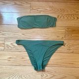 AERIE Green Strapless Bikini Set Photo 0