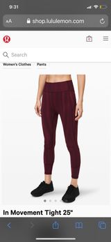 Lululemon Red Leggings Photo 0
