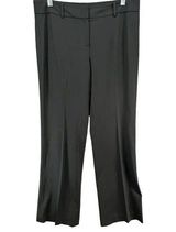 Theory Trousers Women 10 Black Wool Blend Pants Relaxed Straight Career Timeless Photo 0