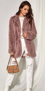 SheIn Fuzzy Coat Photo 0