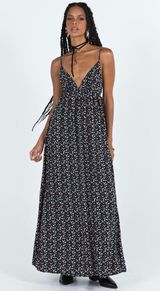 KOKO MAXI DRESS BLACK FLORAL Photo 0