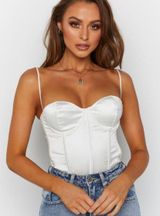 Beginning Boutique Satin Corset Top Photo 0