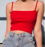 Brandy Melville NEW  Red crop tank top Photo 0