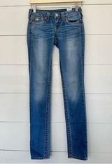 True Religion Women’s 24 Flap Pocket Skinny Jeans Y2K 2000s Thick Stitch Photo 0
