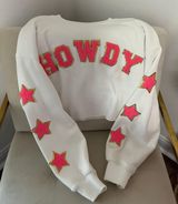Boutique Howdy Cropped Sweatshirt White Size M Photo 0