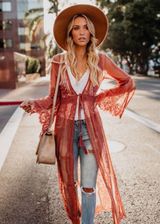 VICI French Lace Duster Kimono Photo 0