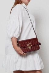 Studio Shoulder Bag, Croc Embossed Leather Photo 0