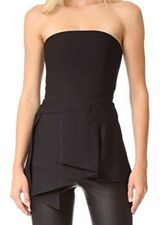 C/MEO COLLECTIVE Strapless Black Top Photo 0