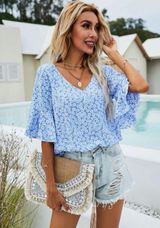 SheIn Floral Blouse Photo 0