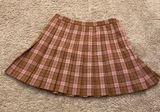 Aritzia Brown Pleated Mini Skirt Photo 0