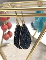 BaubleBar Blue & Gold Sparkley Earrings Photo 0