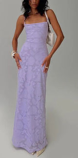 Princess Polly celena lavender lilac burnout floral maxi dress Photo 0