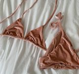 ASOS Ballet Pink Velvety Bikini Photo 0