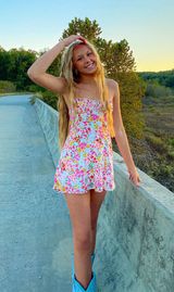Boho Pink mini dress Photo 0
