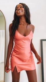 Beginning Boutique Between Us Mini Satin Dress Photo 0