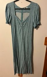 society and stitch Blue And White Polka Dot Dress Photo 0