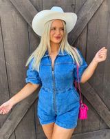 Denim Romper Photo 0
