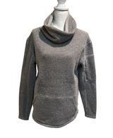 Smartwool Womens Hudson Trail Fleece Pullover Sweater‎ Cowl Neck Size Large Gray Photo 0