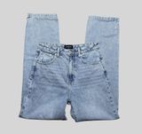 White Fox Who's That Girl Straight Leg Denim Jeans Washed Blue Photo 0