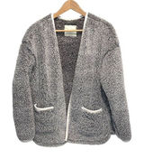 Cuddl Duds Womens Sherpa Open‎ Front Long Sleeve Cardigan Sweater Gray Small Photo 0