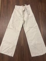 ZARA Marine Straight Jeans White Photo 0