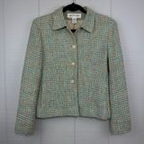 Jones New York Colorful Pastels Tweed Blazer Textured Business Professional 8 Photo 0