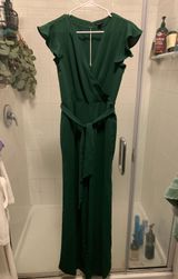Ann Taylor Emerald Flutter Sleeve Jumpsuit Photo 0