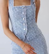 Le lis Denim Floral Set Photo 0