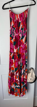 Abel The Label Floral Dress Maxi XS Smocked Tiered Photo 0