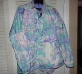 Lauren James lightweight hooded anorak rain jacket L watercolor print Photo 0