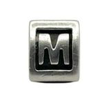 Pandora Silver Block Letter "M" Authentic Retired Charm Photo 0